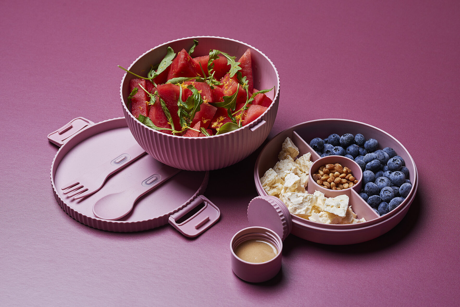 Set repas complet dusty rose