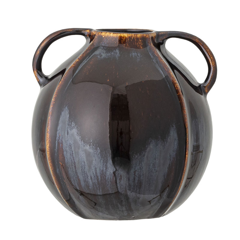 Vase tania marron grès h15