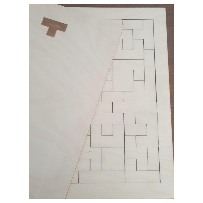 Puzzle tetris en bois