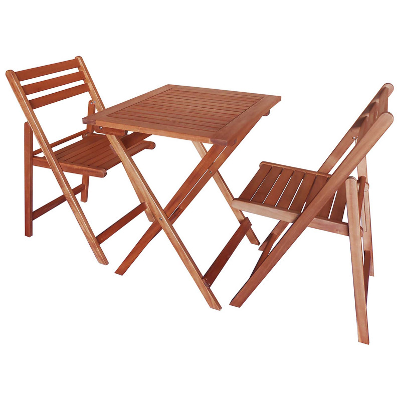 Salon en bois d’acacia 2 chaises