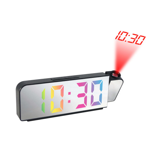 Réveil-projecteur miroir multicolore