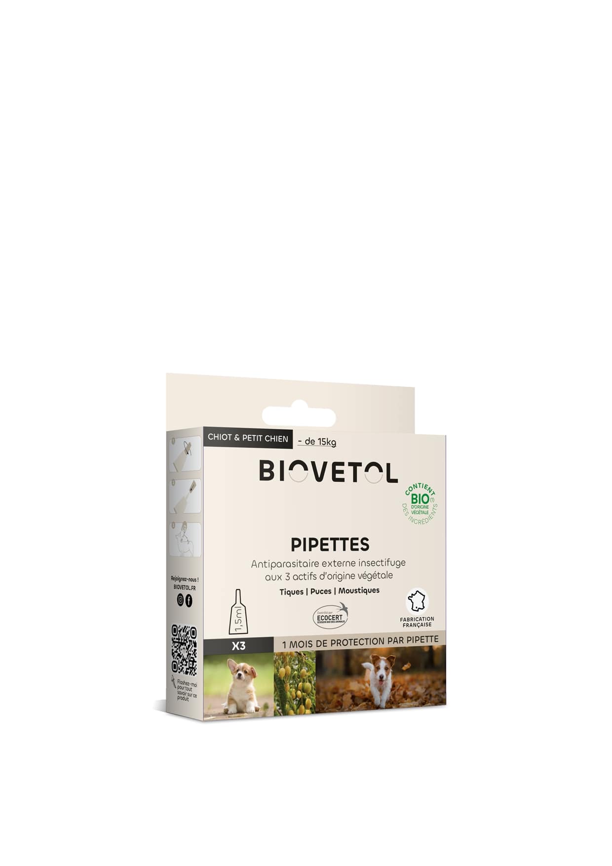Pipettes insectifuge petit chien bio