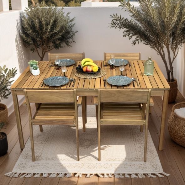 Table de jardin en bois oria