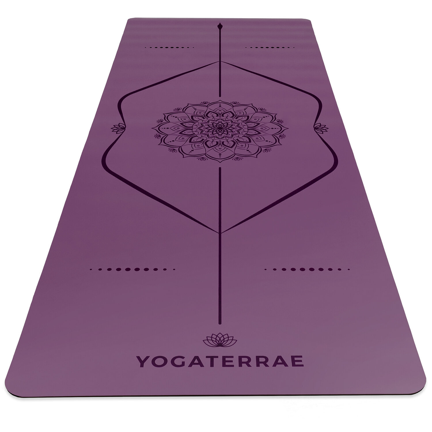 Tapis yoga violet pu-caoutchouc mandala