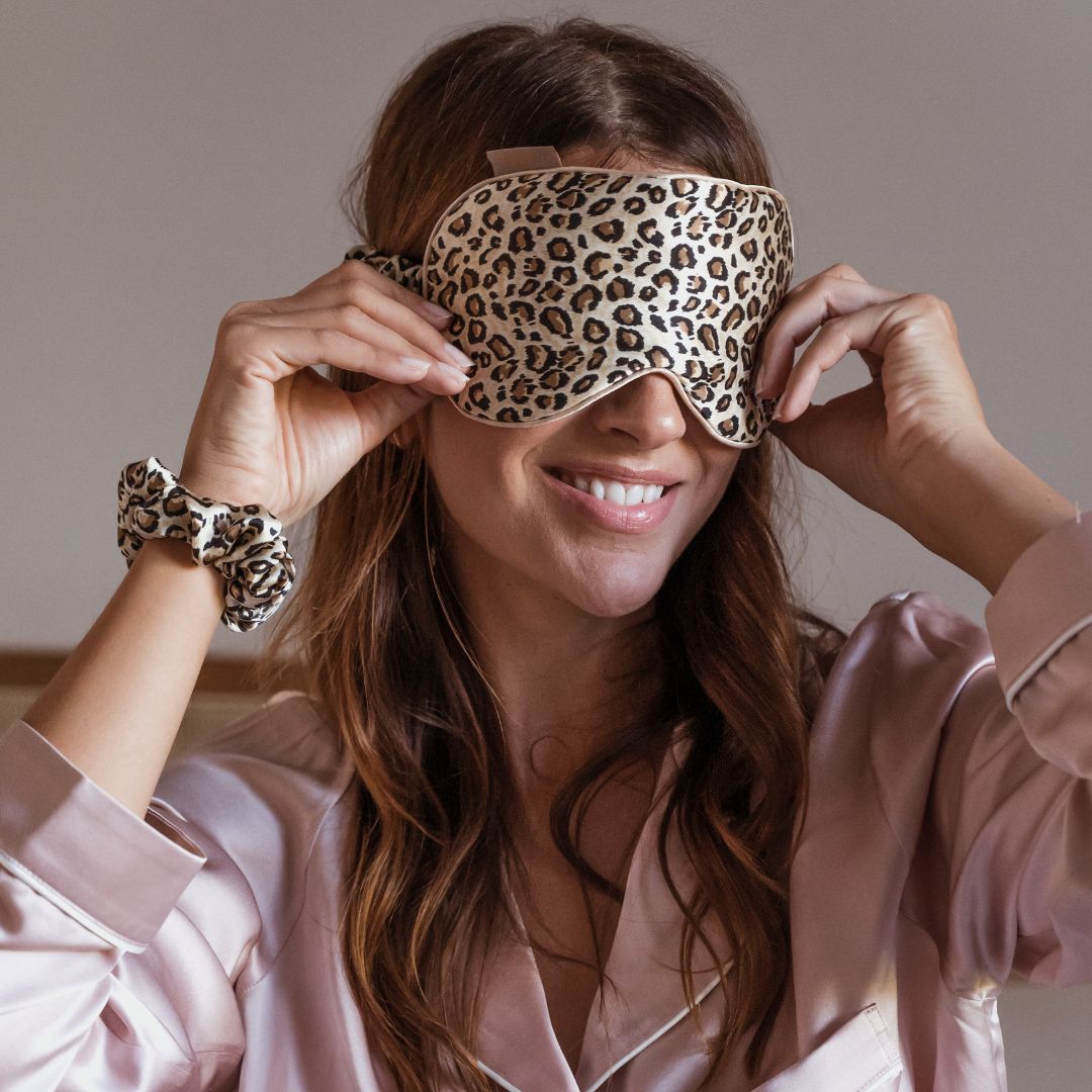 Masque de sommeil luxe léopard