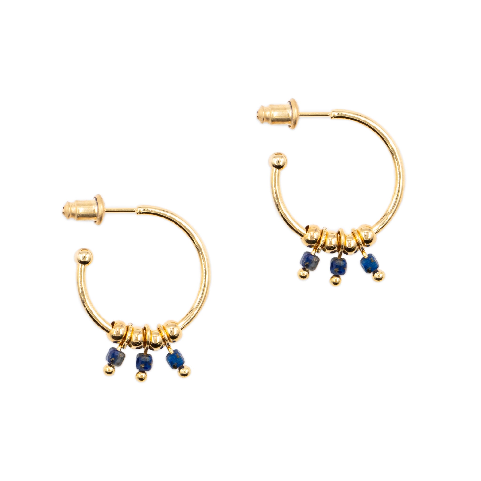 Boucles d'oreilles karia lapis-lazuli