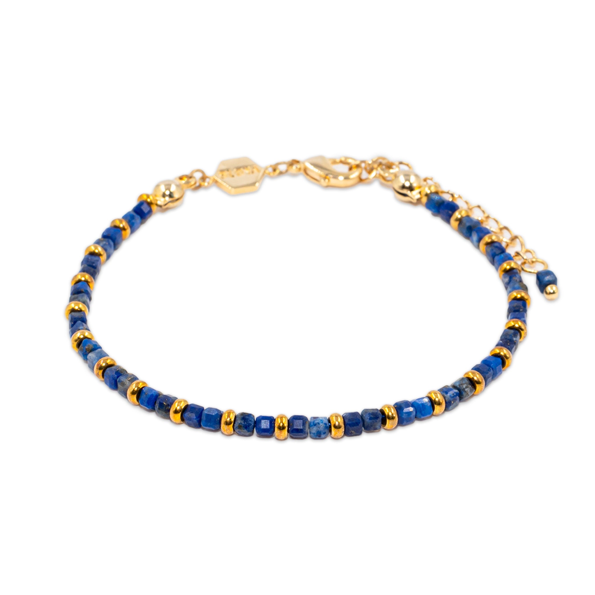 Bracelet karia en pierres lapis-lazuli