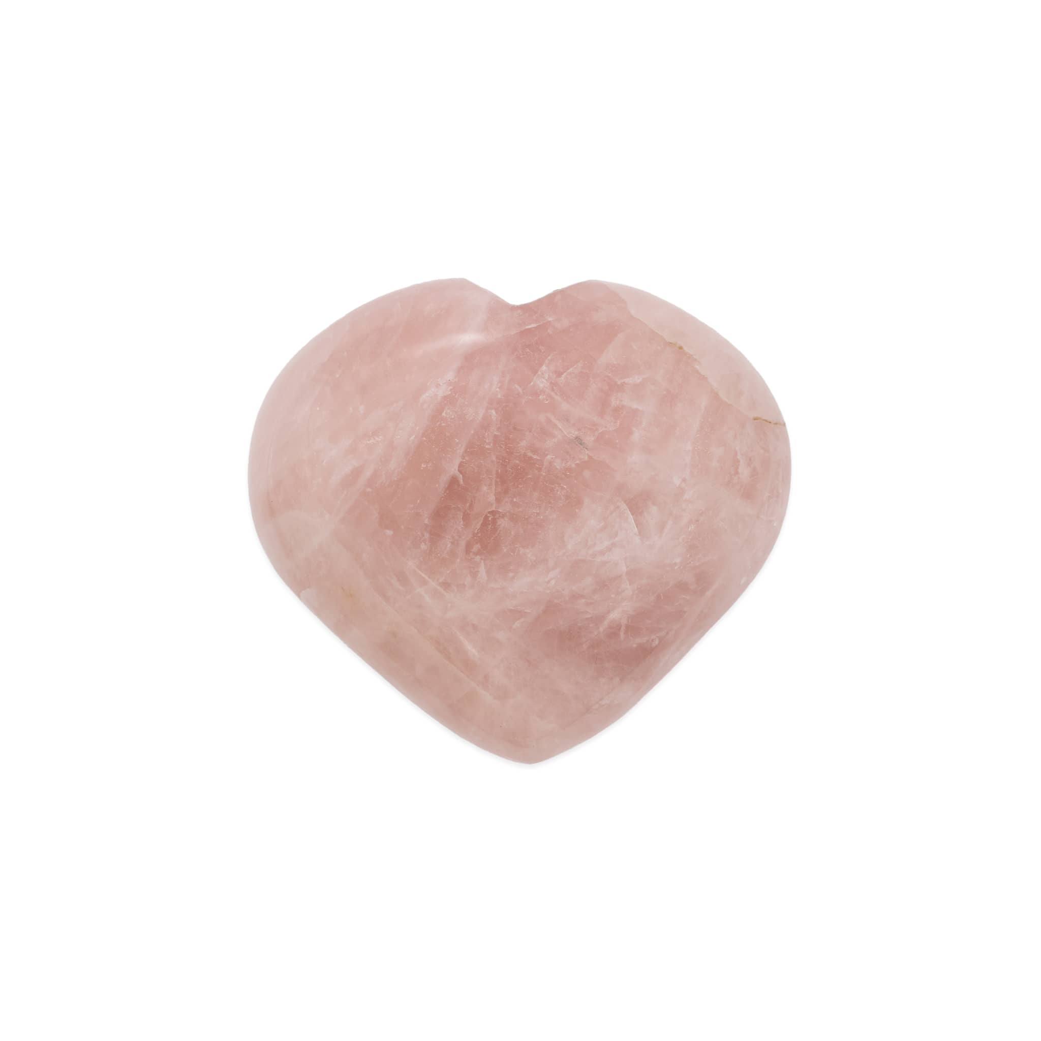 Coeur poli en pierre quartz rose