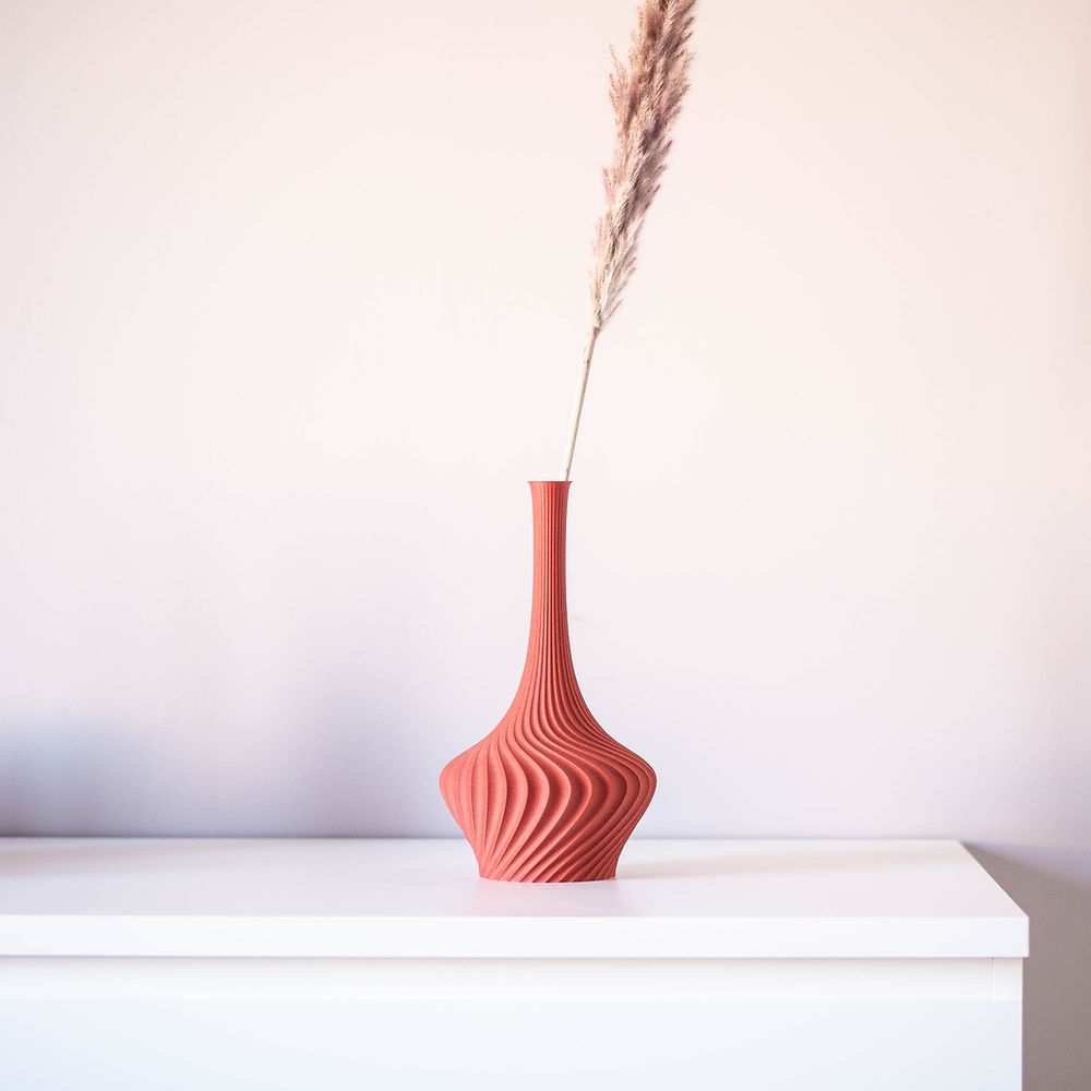 Vase aquilon - 32cm - rouge