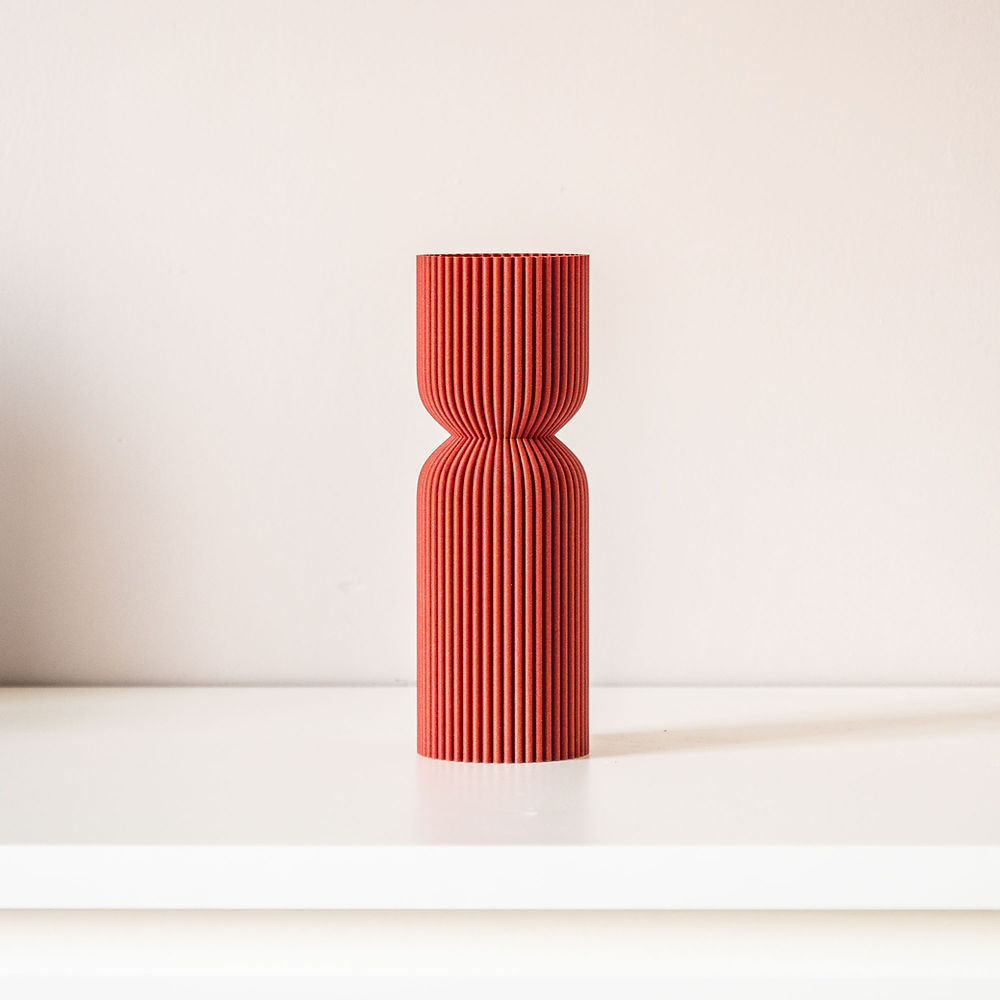 Vase diabolo - 20cm - rouge