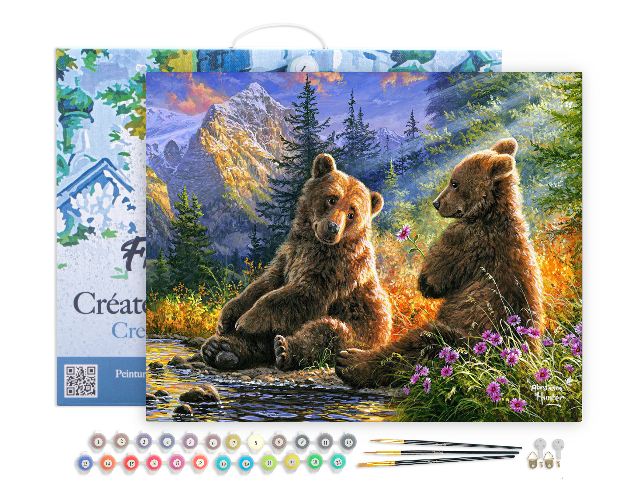 Peinture par numéro couple d'ours