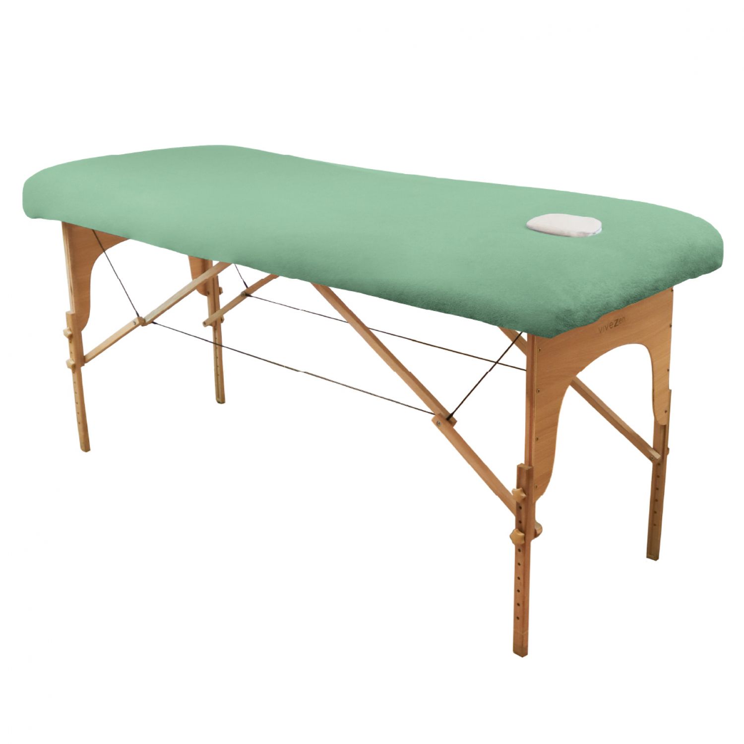Housse table de massage - vert pastel