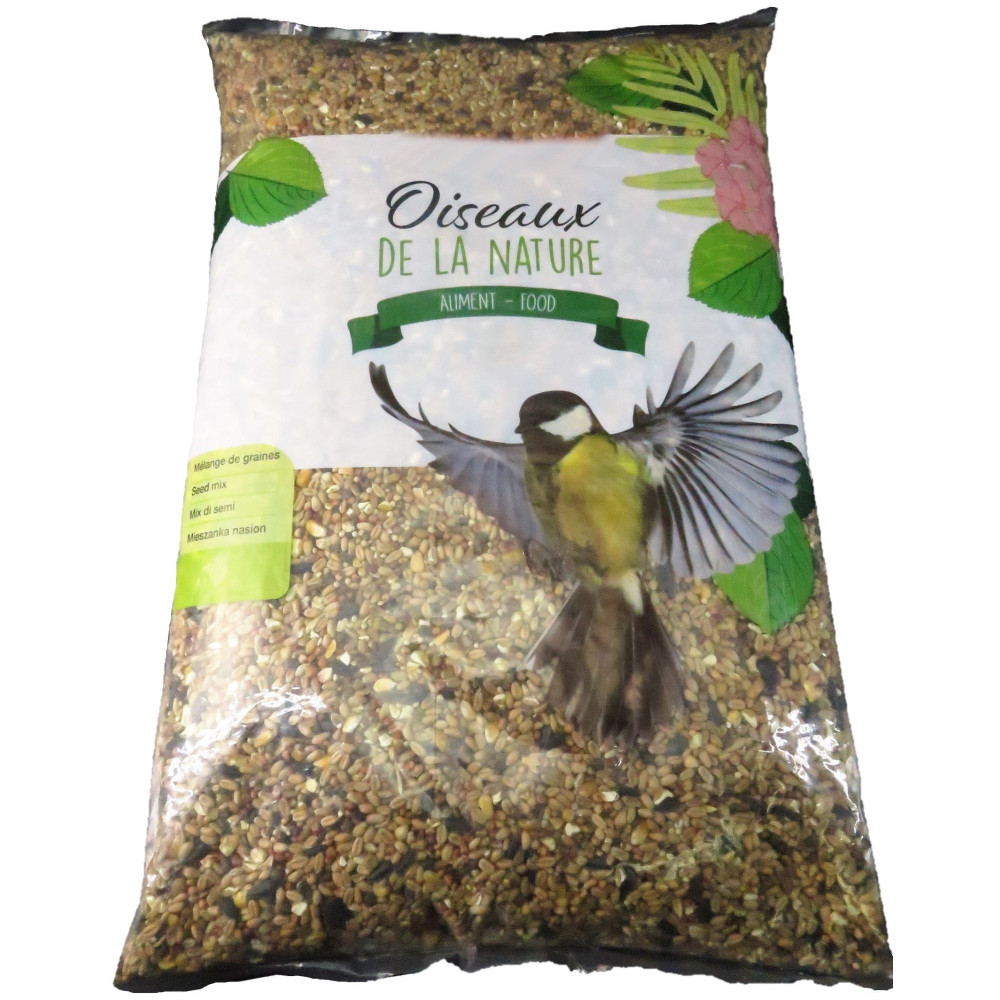 Mélange de graines sac 5kg pour oiseaux