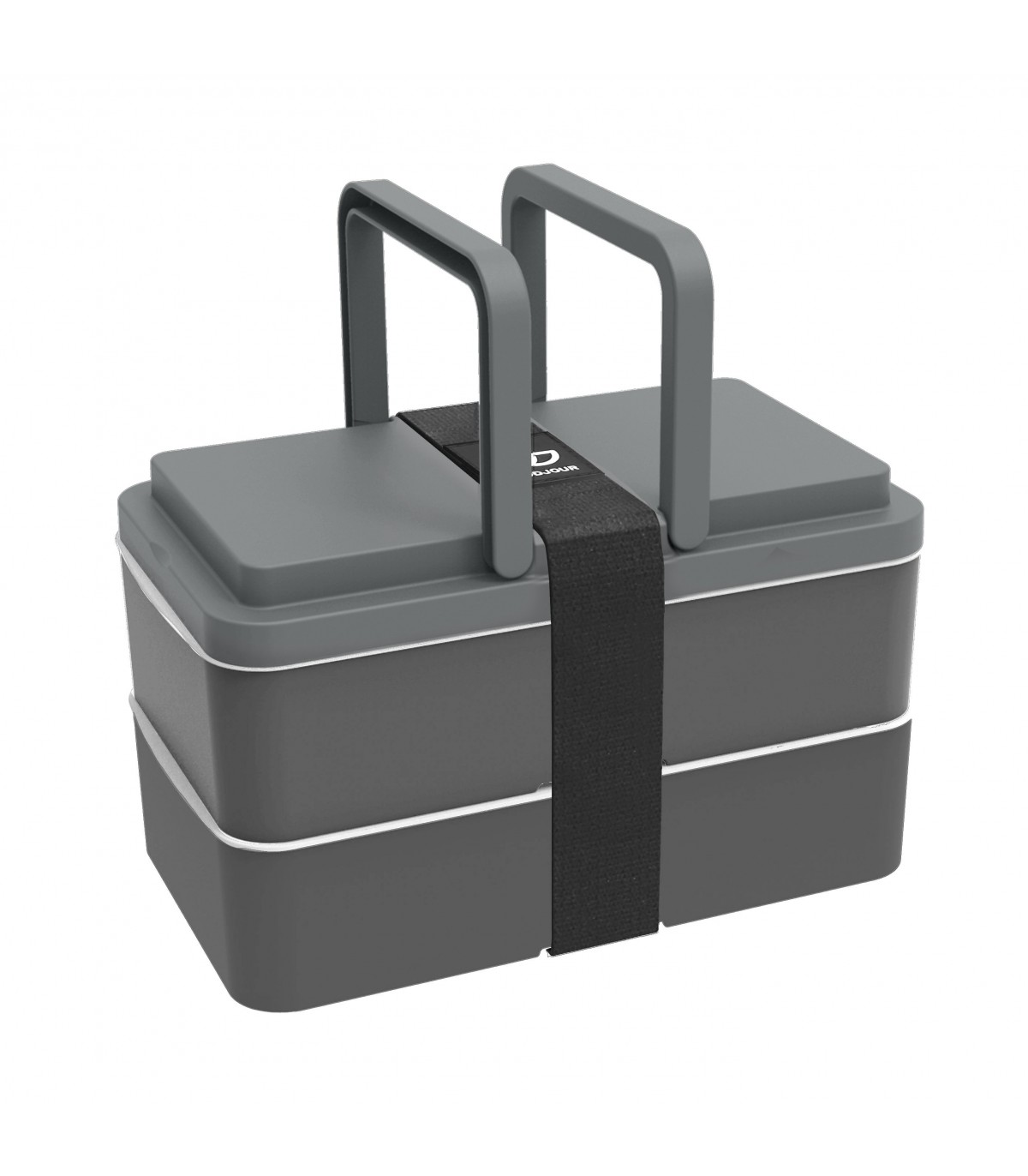 Lunchbox avec poignées - gris