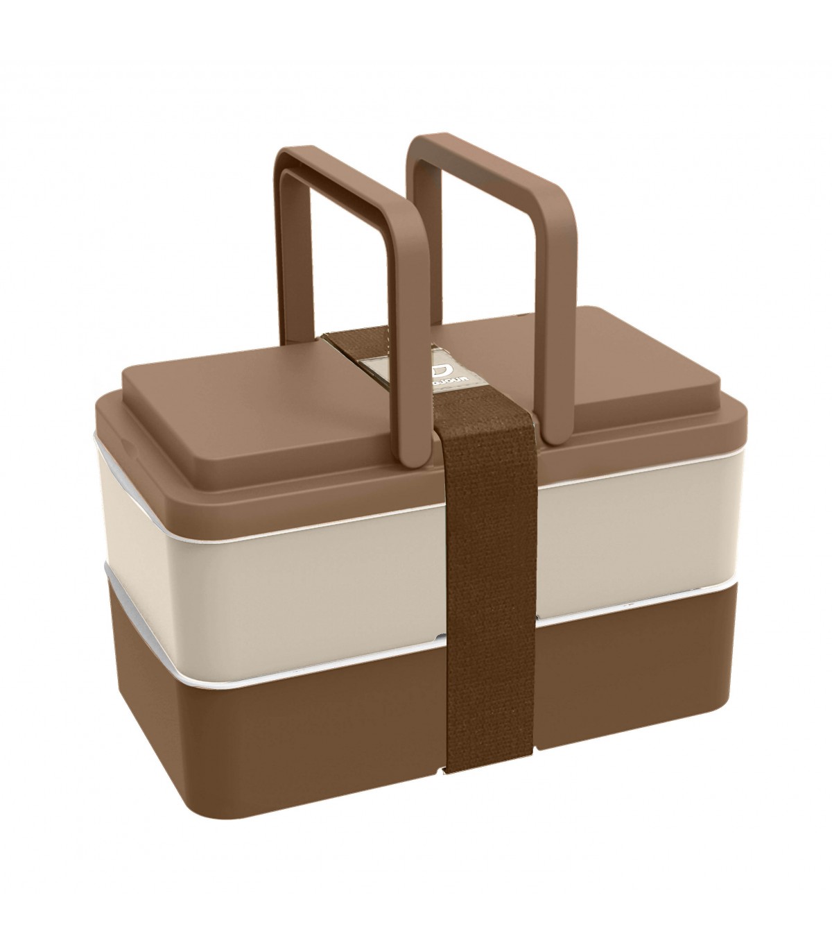 Lunchbox avec poignées - marron