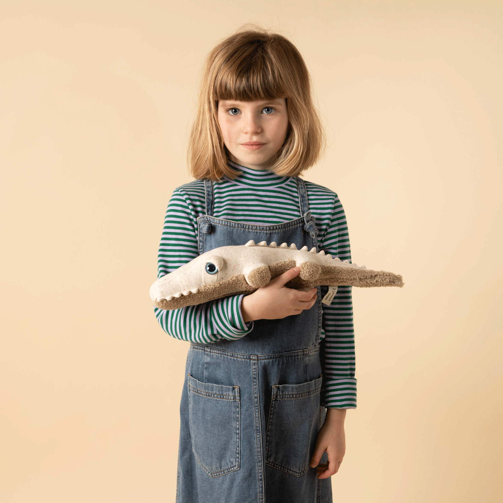 Peluche - mini crocodile albino