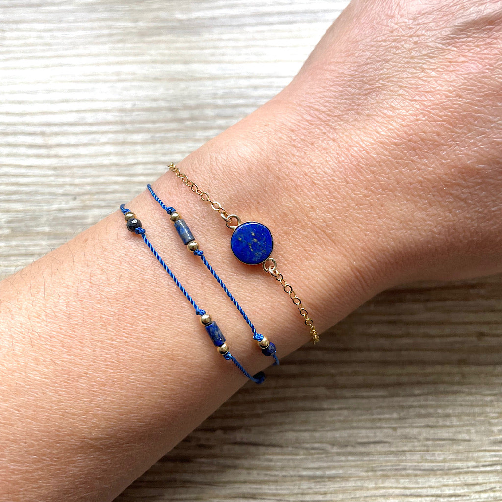 Bracelet double lapis lazuli tara