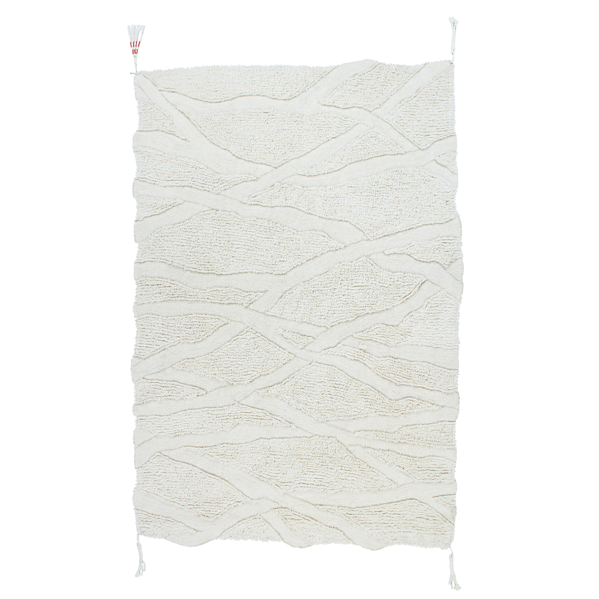 Tapis lavable en laine ivoire 170x240 cm