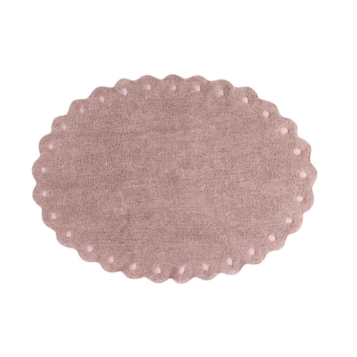Tapis lavable en coton rose 130x180 cm