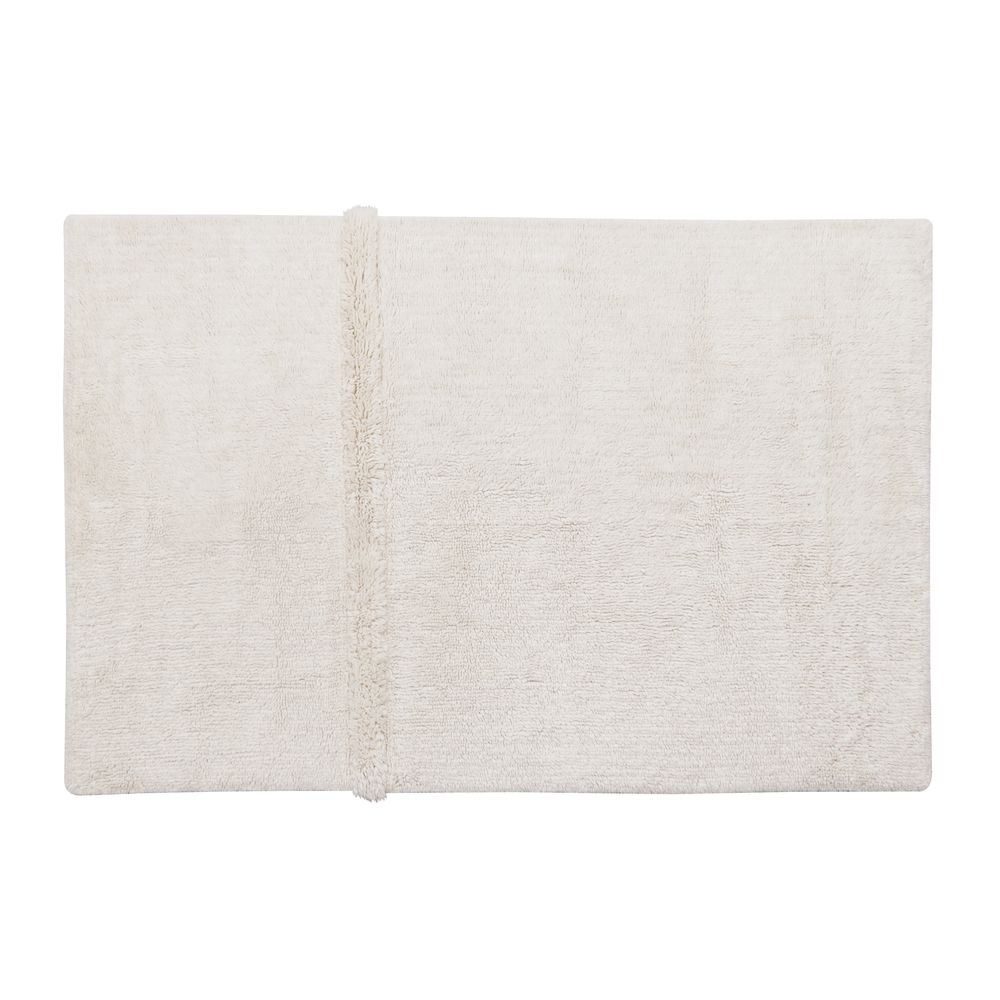 Tapis lavable en laine blanc 170x240 cm