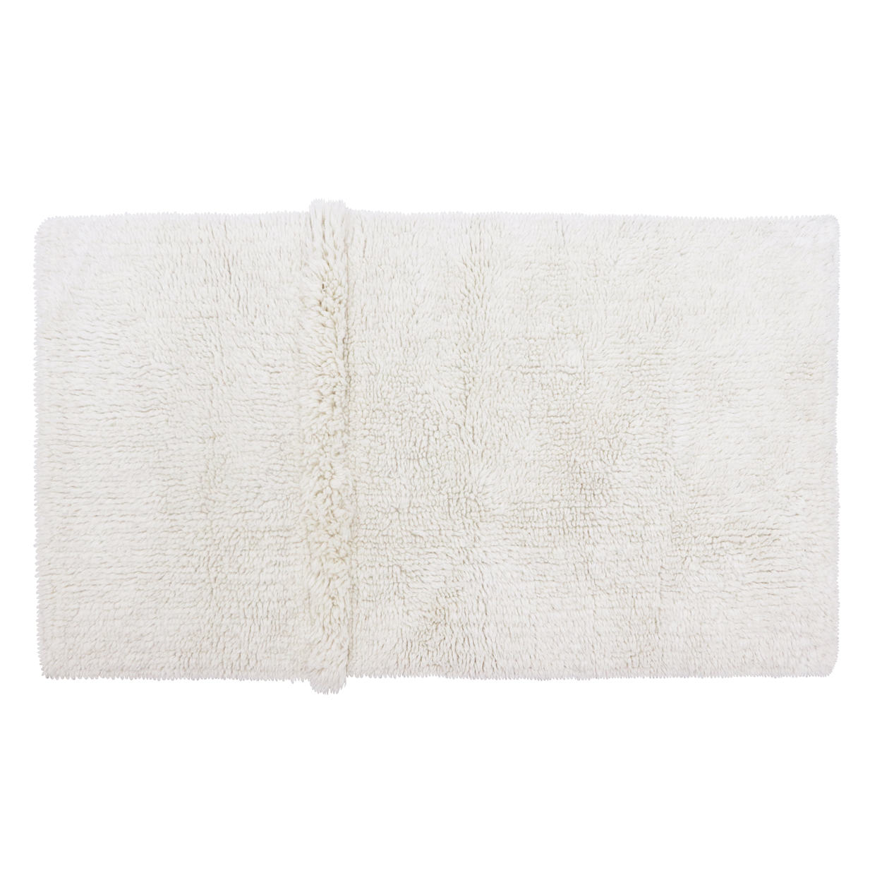 Tapis lavable en laine blanc 80x140 cm