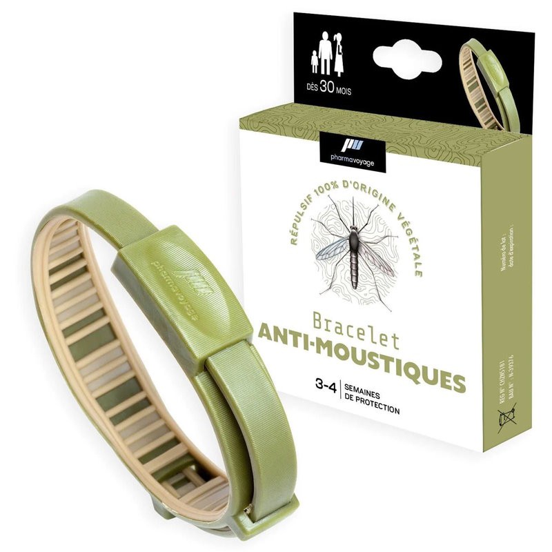 Bracelet anti-moustiques pharmavoyage v